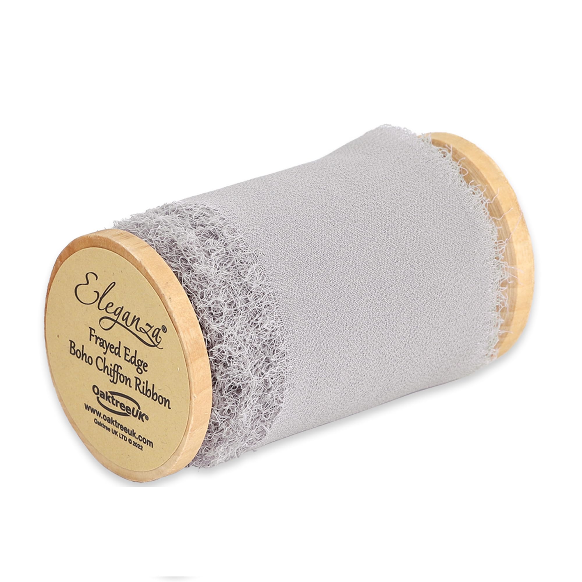 Decor Essentials Chiffon Ribbon 50mm x 5m Perfect for Boho Wedding Decor Invitation Making Bouquets Aisle Decorating (Grey)
