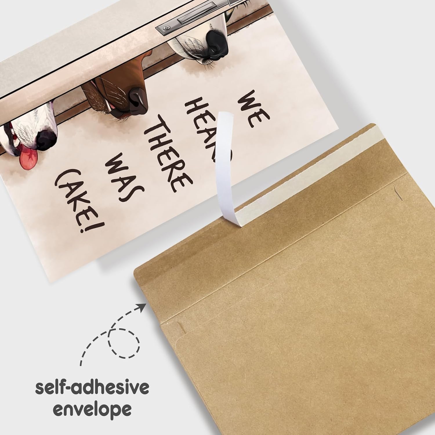 Dog Birthday Card for Friend Family, Funny Birthday Card from Dog to Mom, Cute Dog Birthday Card for Dog Mom Dad Lover Owner, We Heard There Was Cake Birthday Card - Image 6