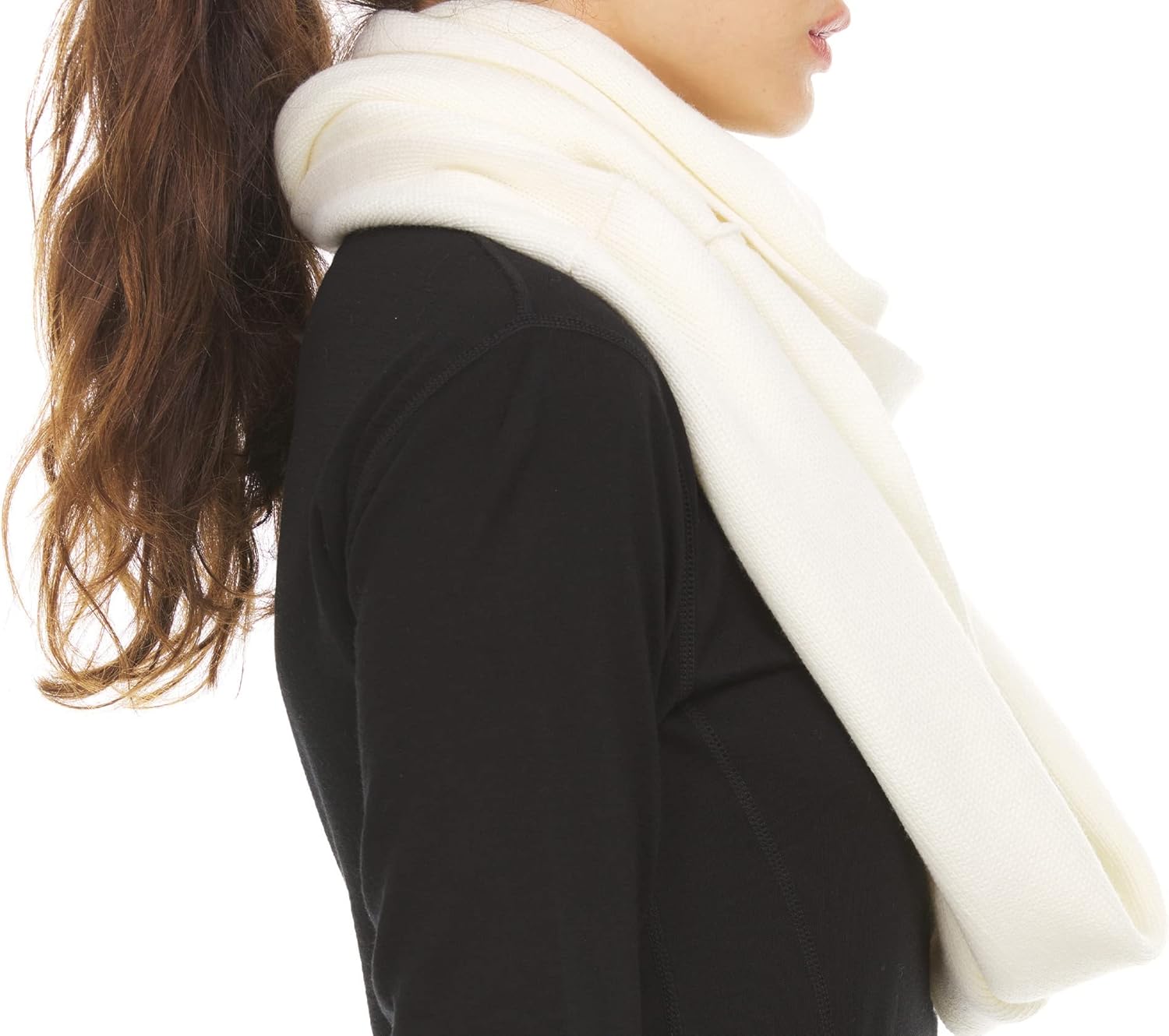100% Merino Wool Everyday Knit Infinity Scarf - Winter Loop Scarf - Midweight Scarves for Women and Men - Image 2