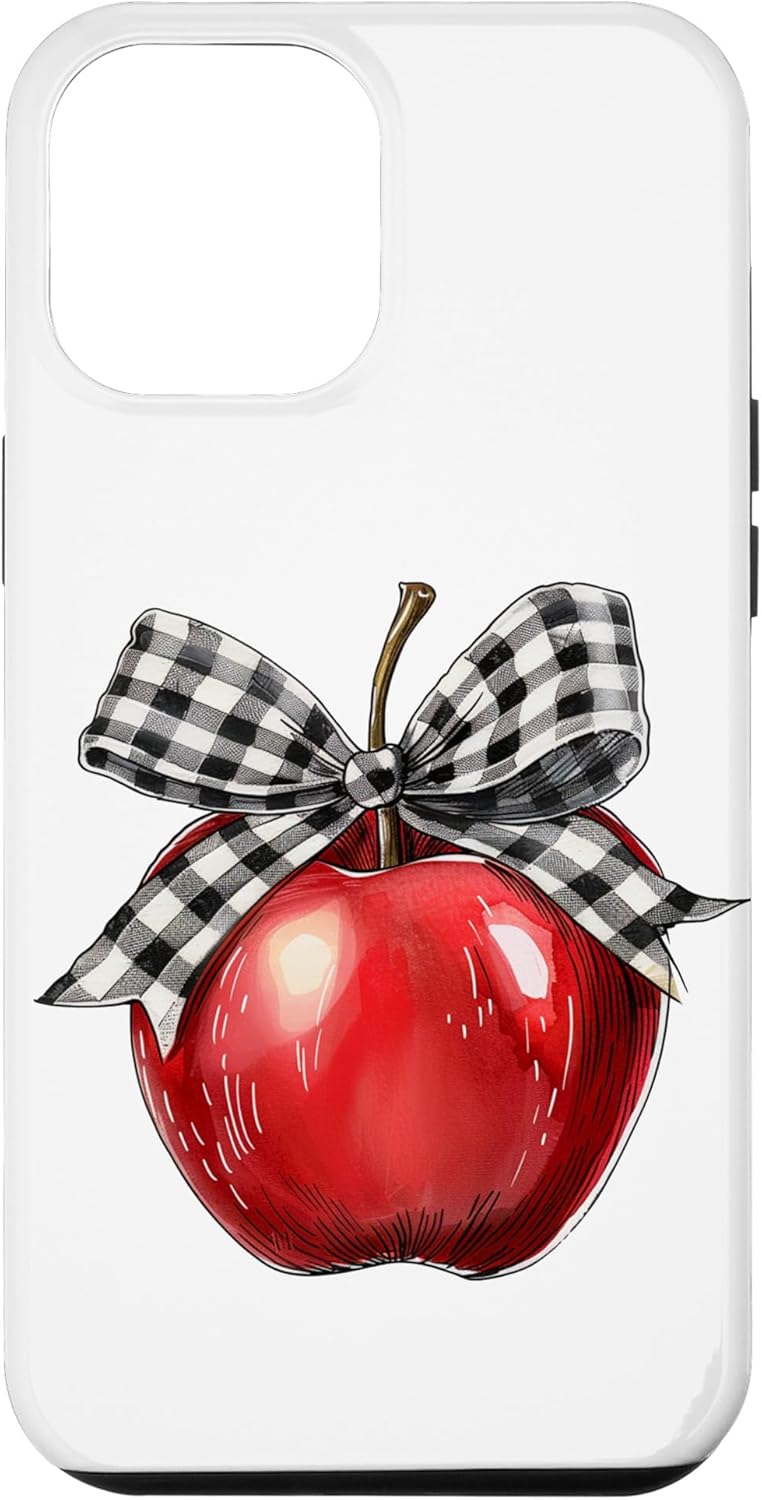 iPhone 15 Pro Max Teacher Apple Coquette Bow Case