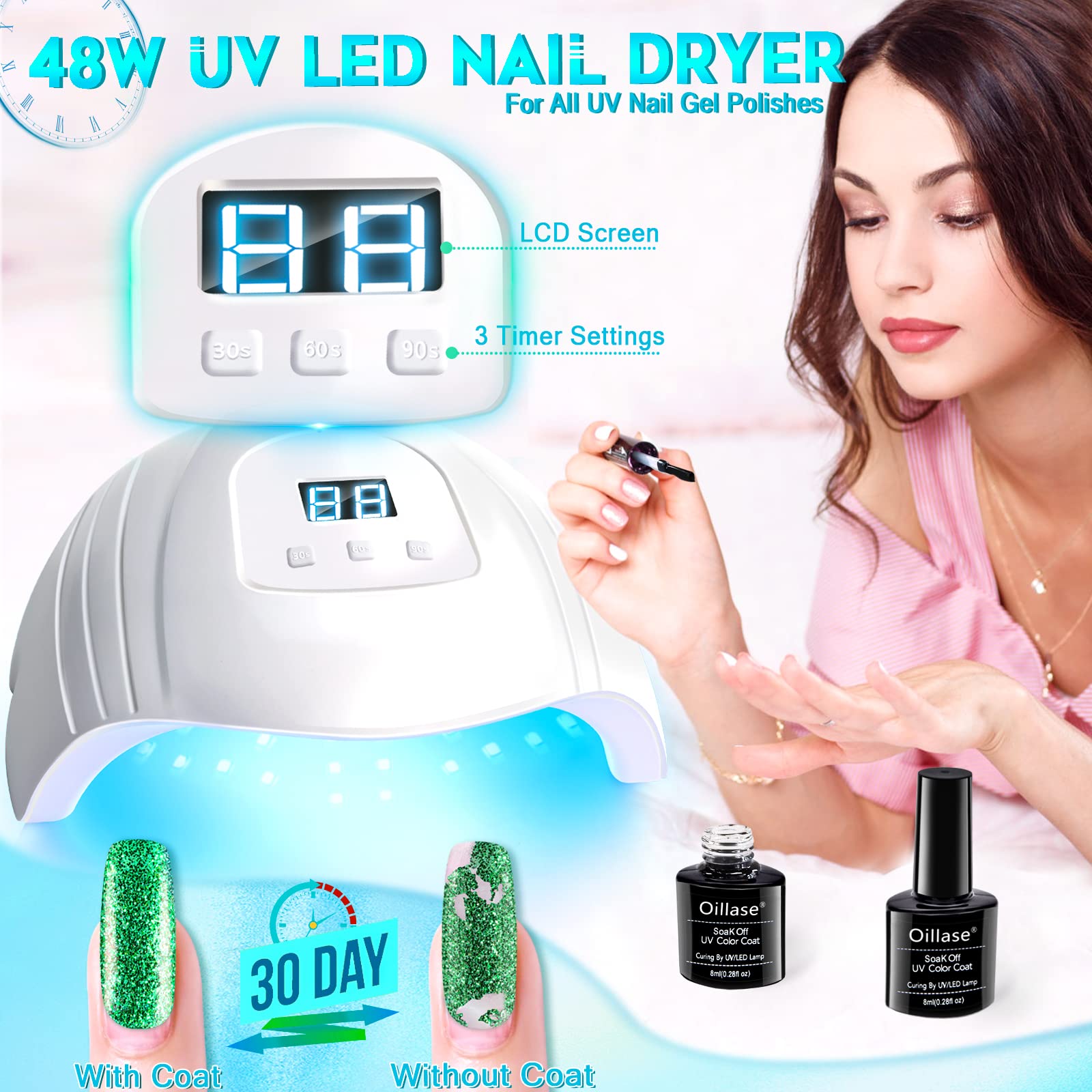 Acrylic Nail Kit With Nail Drill and Nail Lamp, Nail Kit Set
