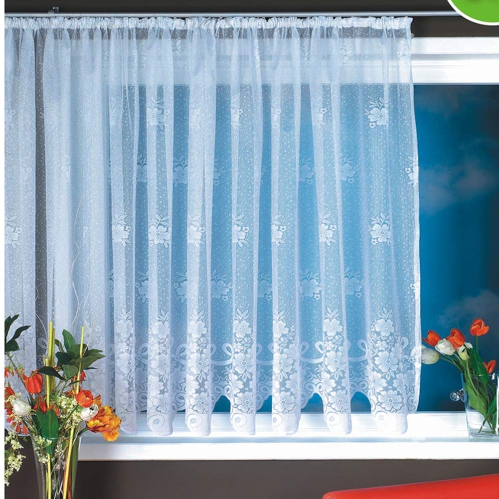 Rideau jacquard dentelle broderie contre le vis-à-vis pour une chambre lumineuse