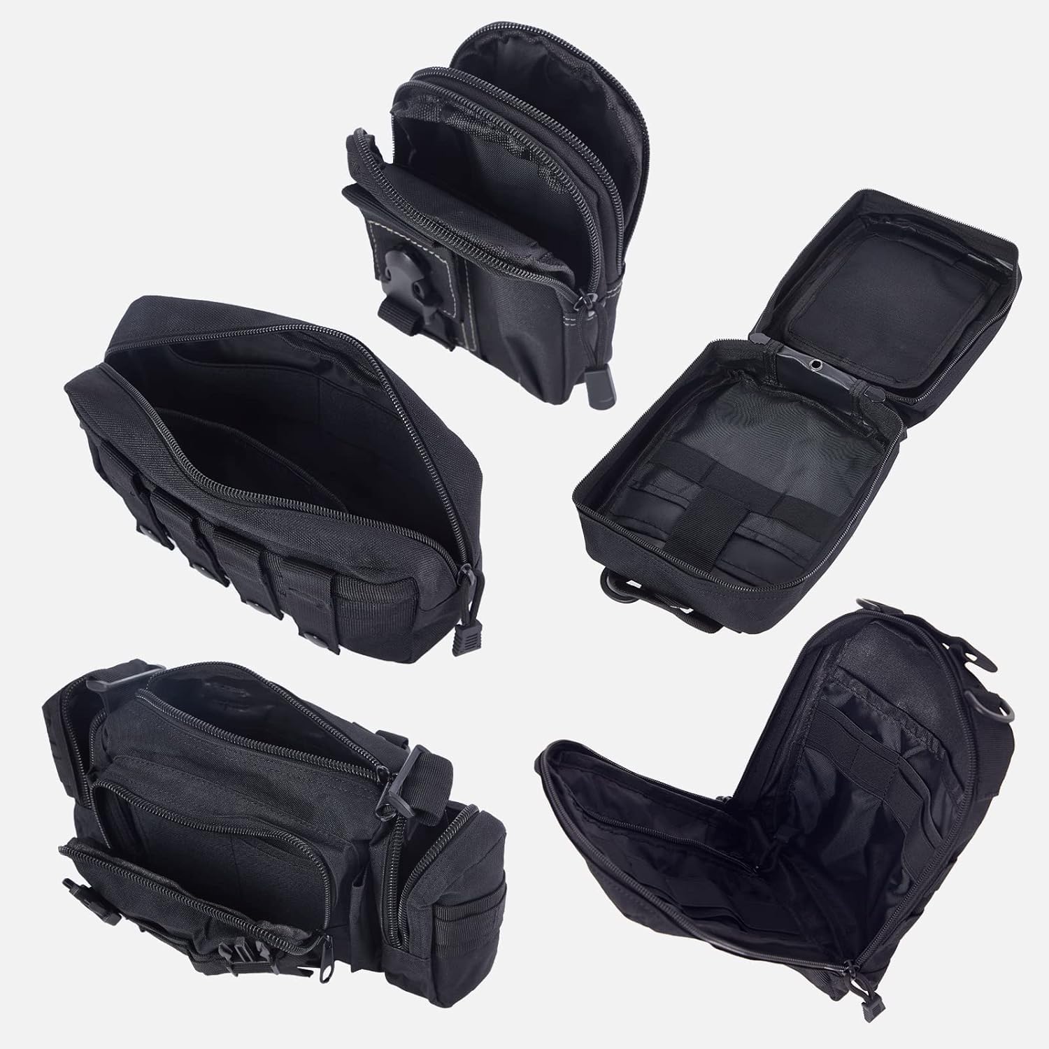 Organiseur tactique pour siège de voiture, protection de dossier avec 5 poches souples amovibles pour le camping, organisateur de siège arrière imperméable pour camion Ford Jeep SUV accessoires