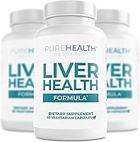 PureHealth Research Liver Health Detox Supplement: Milk Thistle, Artichoke, Dandelion Blend - Natural Liver Cleanse & Support for Men & Women, 180 Capsules