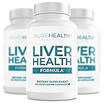 PUREHEALTH RESEARCH Liver Health Detox and Cleanse Supplement - Herbal Blend for Women & Men with Artichoke Extract, Milk Thistle and Dandelion - Liver Support Supplement - 180 Capsules