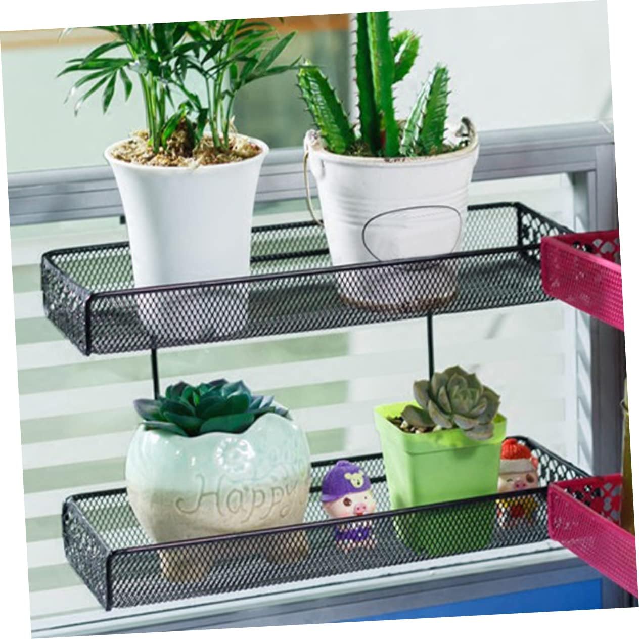 Balcony Flower Pot Rack Plant Holder for Outdoor Use Sturdy Hanging Planter Stand for Windowsills and Balconies and Storage for Potted