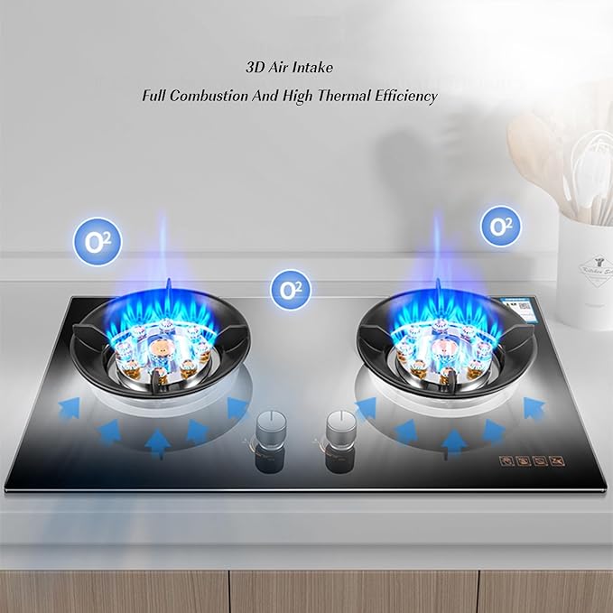 Estufa de Gas 2 Puestos 5.2 KW Portátil Vidrio Templado miniatura 5