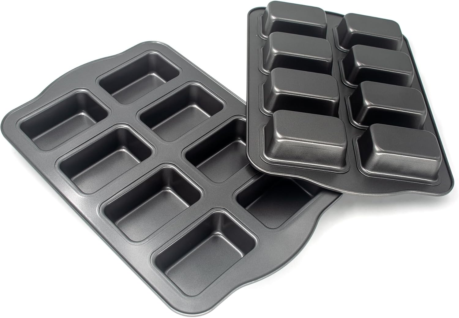 Mini Loaf Pans 2-Pack Nonstick 8-Cup Capacity, Carbon Steel Baking Pans for Mini Banana Bread, Pound Cakes, and Meatloaf - Image 3