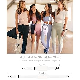 dabria Water Bottle Carrier Bag with Phone Pocket for Stanley 40/30 oz Tumbler Neoprene Water Bottle Holder Pouch with Adjustable Strap Bollus with Straw Cover & Carabiner for Stanley Cup Accessories