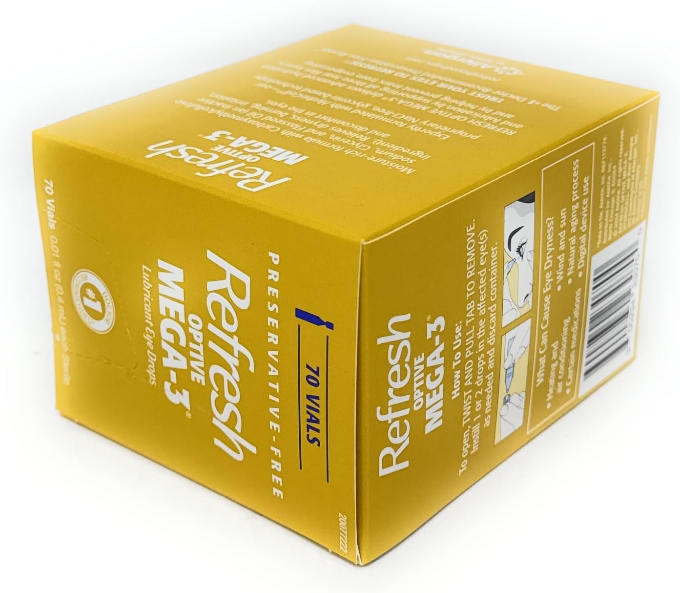 Refresh Optive MEGA-3 Preservative-Free Lubricating Eye Drop, 70 Vials