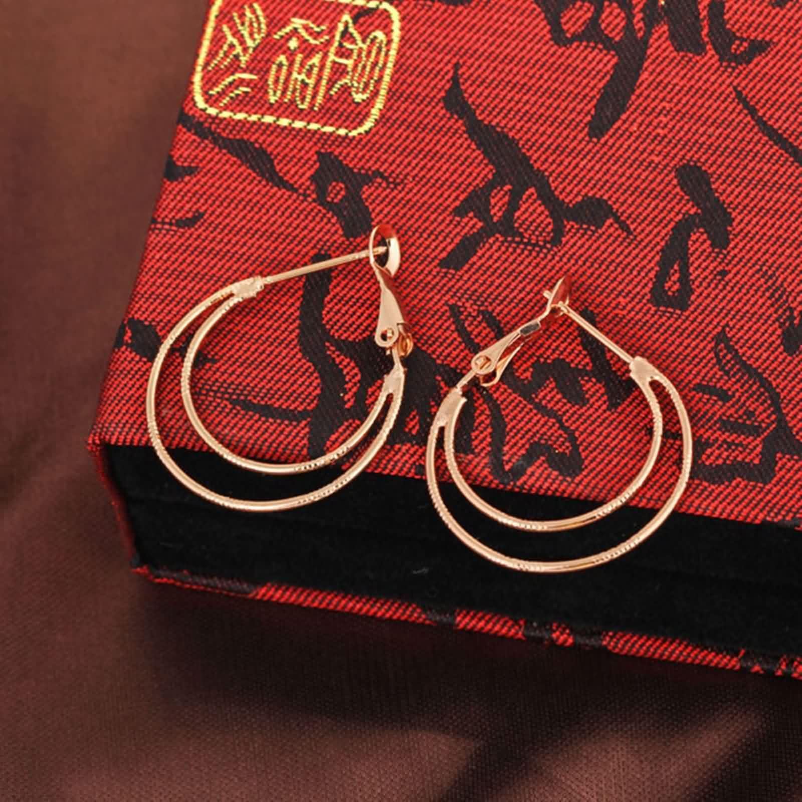 Pendientes Joven Mujer Oro Blanco 18K Redonda Joyas Pendientes de Aro de Fiesta Hipoalergenicos