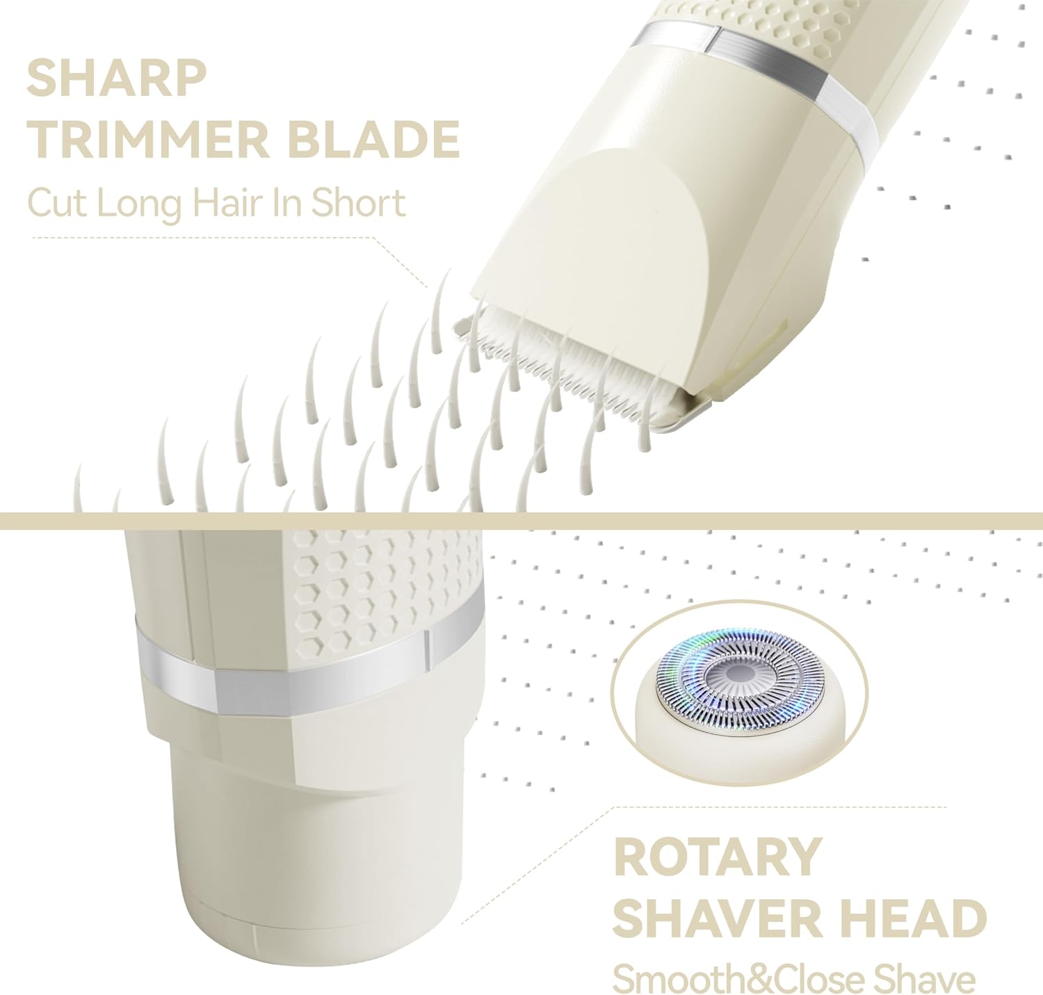 3-in-1 Electric Razor for Women,Pubic Hair Trimmer Bikini Trimmer Waterproof,Hari Trimmer for Women Rechargeable, Trimmers for Grooming,Lady Shaver