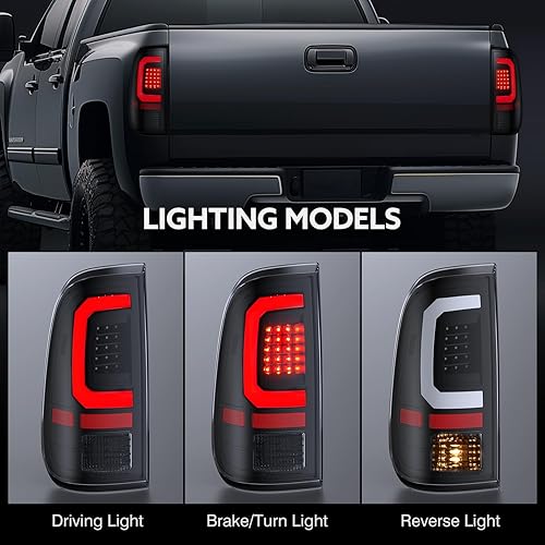 Miniatura 2 de vvavv Conjunto de luces traseras compatible con Ford F150 F-150 2009 2010 2011 2012 2013 2014 luces traseras laterales rojas no es compatible con el
