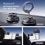 UGREEN Magsafe Car Mount, 360° Support de téléphone magnétique à vide rotatif 2500gf Support de téléphone de voiture avec la coupe d'aspiration, 22xN55 Support d'aimant fort compatible avec iPhone 17 16 Pro Max 15 14 13 12