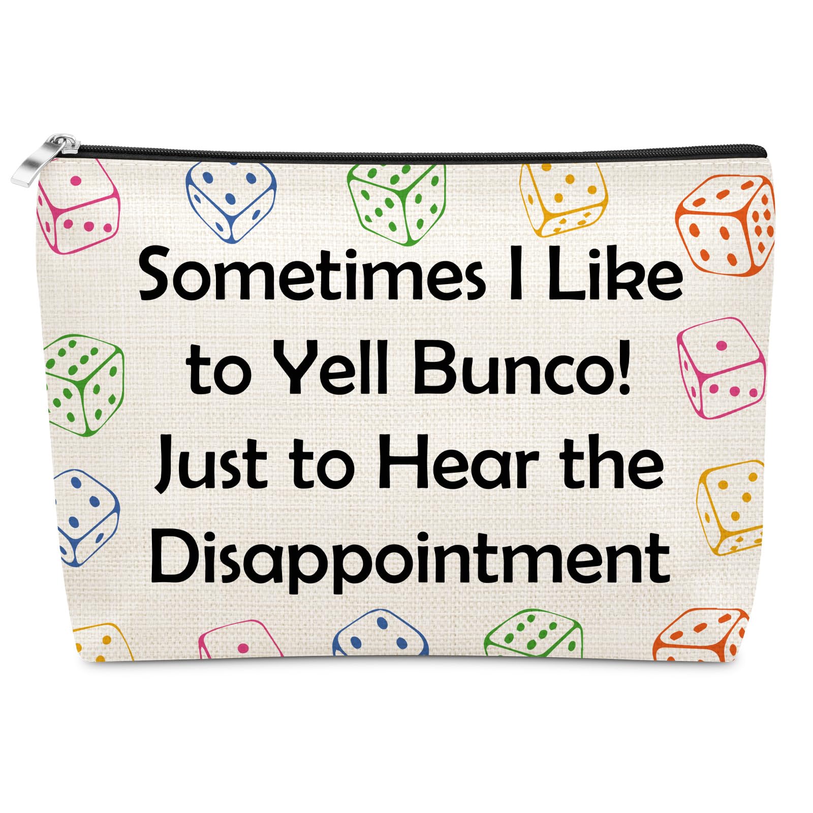 Regali per gli amanti del gioco d'azzardo Divertente Bunco Regalo Borsa per il trucco Regalo per Sua Sorella Migliore Amica Club Amico Giocatore Bunco Amanti del Gioco Regalo Fortunato Regalo di