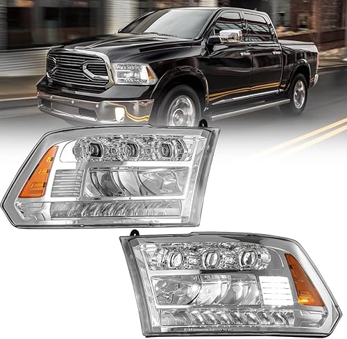 Miniatura 10 de ROXX Conjunto de faros delanteros LED completos para Dodge Ram 150025003500 2009-2018 y Dodge Ram 1500 Classic Project 2009-2018 (tipo LEDHID),