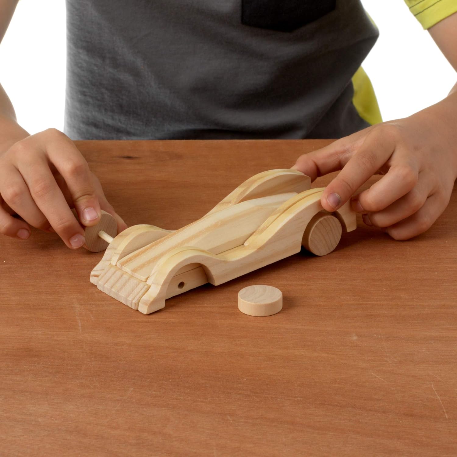 Made By Me Build & Paint Your Own Wooden Cars by Horizon Group Usa, DIY Wood Craft Kit, Easy To Assemble & Paint 3 Race Cars, Multicolored : Health & Household