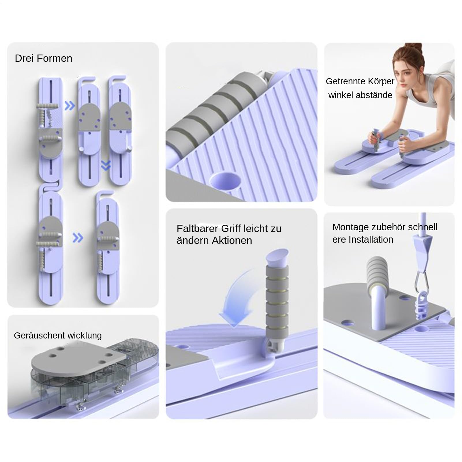 Pilates Reformer - Reformador portátil de pilates, entrenador abdominal multifunción para entrenamiento de fuerza del tronco, piernas, entrenamiento de brazos, entrenamiento de equilibrio, deportes de