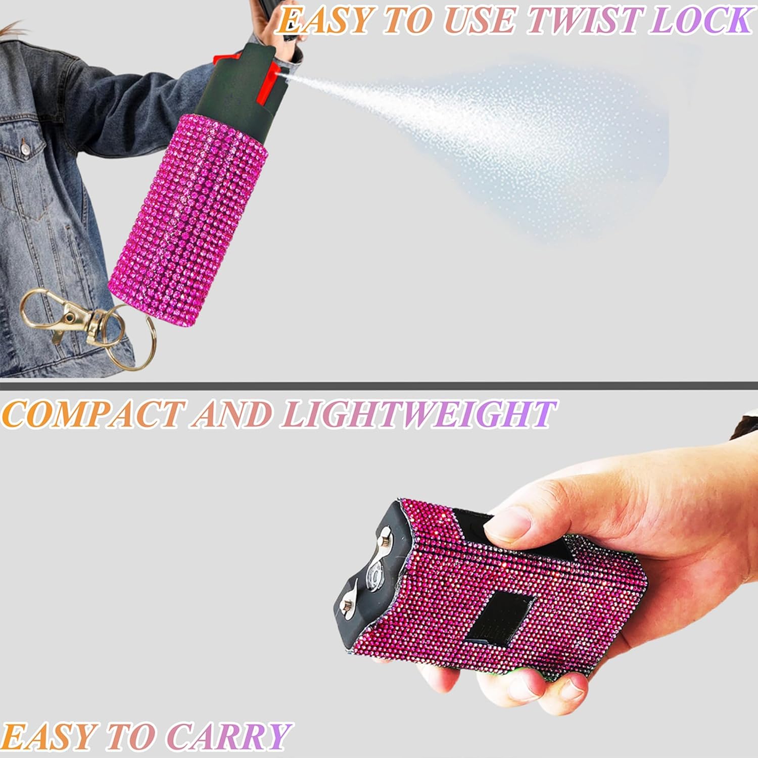 BATUMEYE Gift Keychain Set for Woman with Bottle Opener, Card Holder, Wristlet Strap, Whistle, Travel Bottle Holder - Image 5