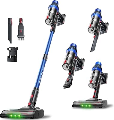 UNINELL Cordless Vacuum Cleaner,45Kpa/500W Powerful Stick Vacuum Cleaner,Self-Standing,Suitable for Carpets,Hard Floors,Cars,and Pet Hair,55-Minute Wall-Mounted/Lightweight Cordless Vacuum Cleaner,UV7