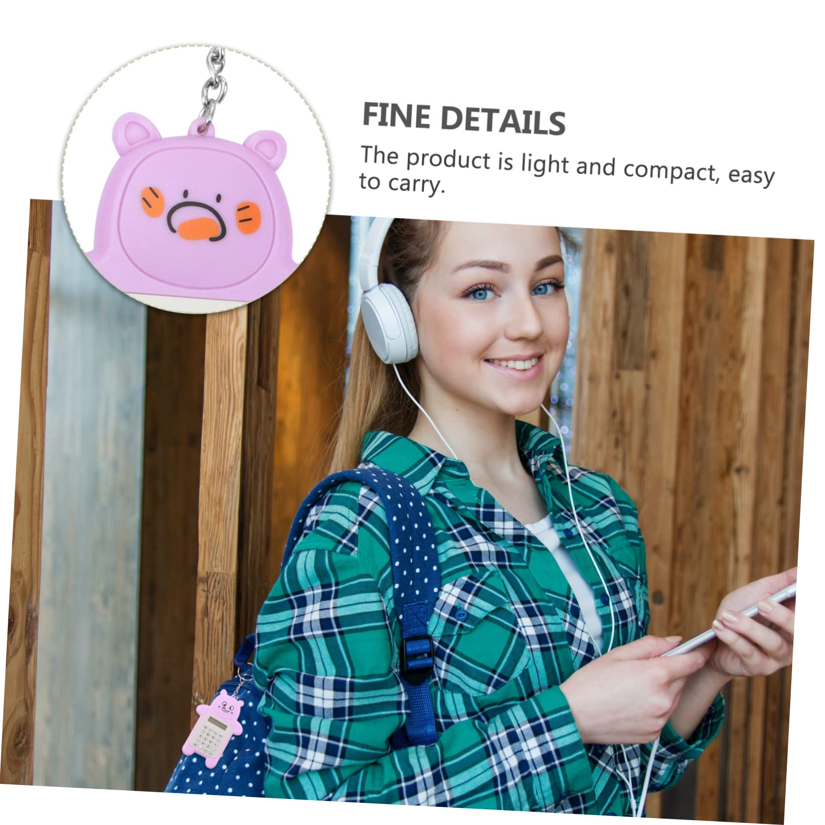 Mini Calculatrice Mignonne Portable Portable Porte-Clés Chaîne Standard