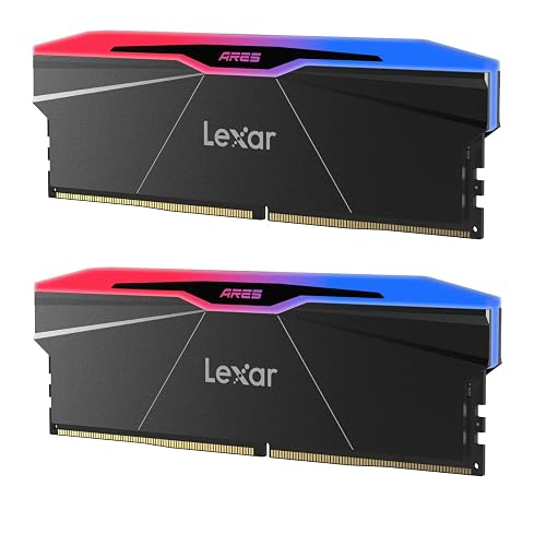 Lexar RGB DDR5 RAM 32GB Kit (2x16GB) UDIMM Desktop Memory, 6000MHz CL28