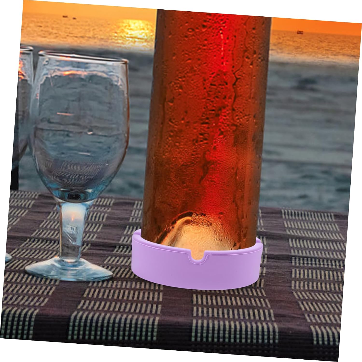 IMIKEYA Home Wine Bottle Coaster Beer Bottle Holder Non-slip Silicone Pad Reusable Multi-functional Elegant Table Accessory image 4