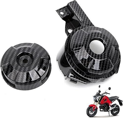 Mokuo Cubierta redonda de la cerradura de la fibra de carbono de la motocicleta para Honda Grom Msx125 SF 2013-2016 Carenados Kit piezas
