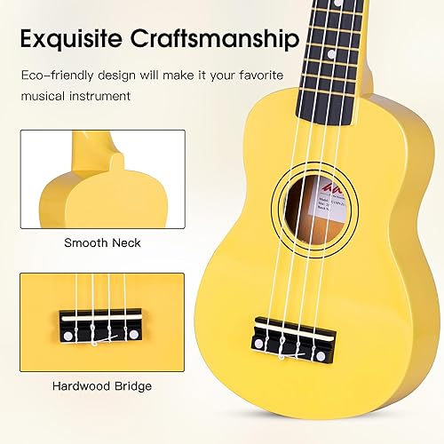 Miniatura 41 de ADM Ukelele para principiantes, kit de ukelele de madera hawaiana para niños y adultos, paquete de ukalelee profesional con lecciones gratis