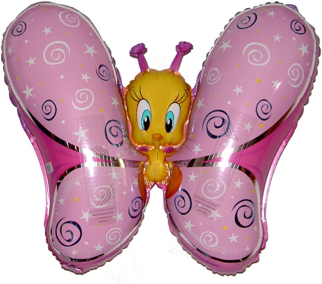 Fantastic Floatables TWEETY FAIRY BUTTERFLY 27 inch STRINGLESS FLYING PET Balloon ANTI-GRAVITY TOY HOVERS and FLOATS in MID-AIR - Includes Height Control Weights