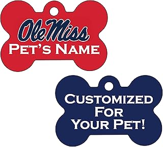 Ole Miss Rebels 2-Sided Pet Id Dog Tag | Officially Licensed | Personalized for Your Pet