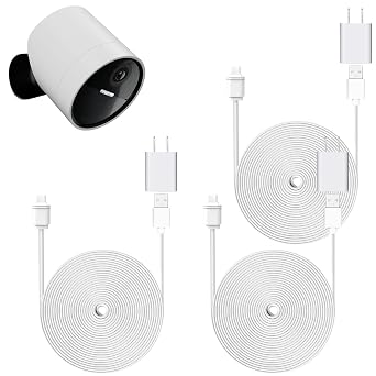 25ft/7.6m Weatherproof Outdoor Charging Micro-USB Head Cable for SimpliSafe Outdoor Security Camera Only 3