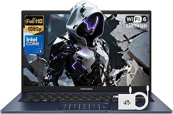 ASUS Vivobook 14 Inch FHD IPS Laptop, Intel 10-Core 5 120UBeat i7-1335U, Up to 5GHz, 16GB RAM 512GB SSD, Computer for Business and Students Study-Home with Wi-Fi 6, Privacy Webcam, NumberPad, Win 11