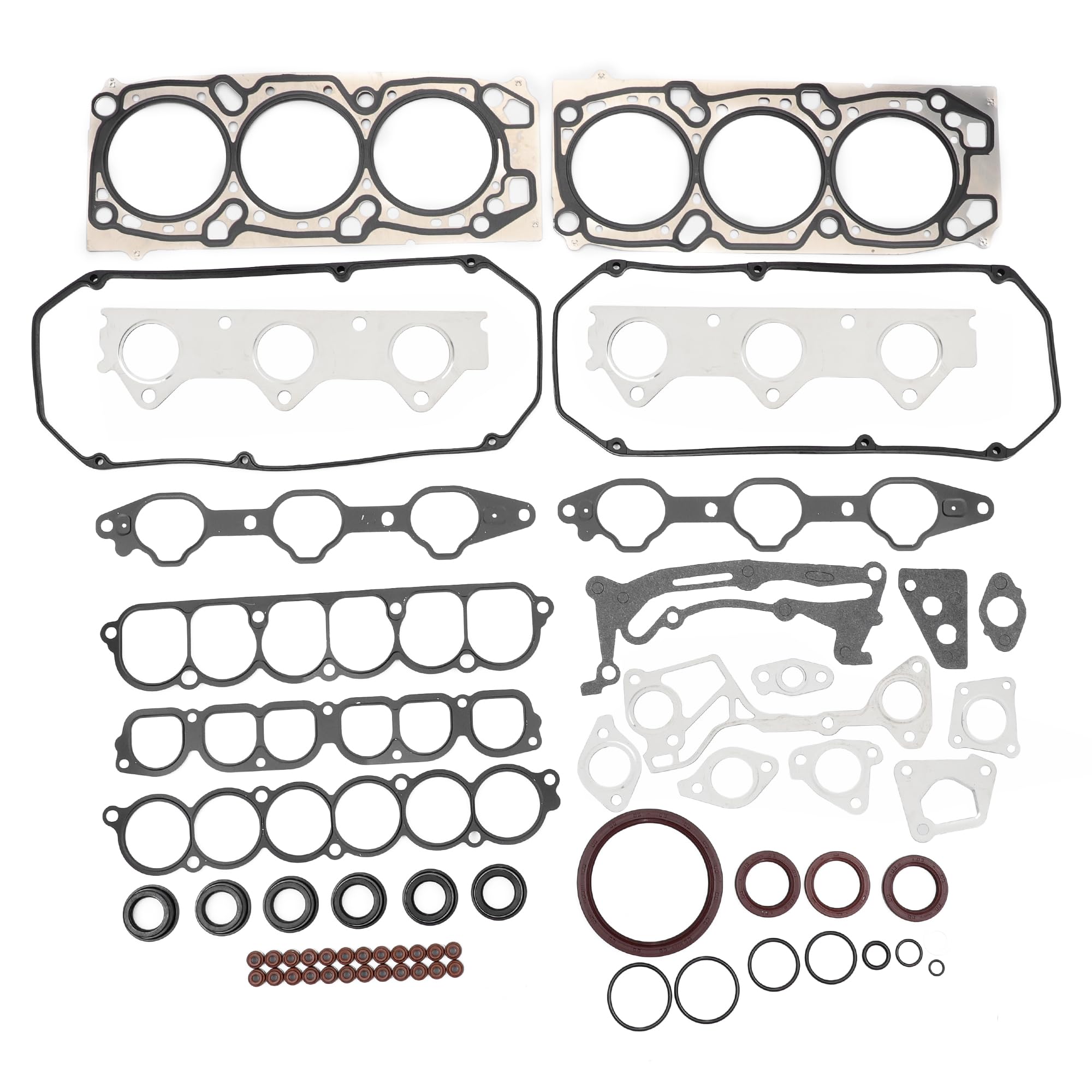 Juego De Juntas De Culata Del Cilindro Para Mitsubishi 6G75 1pc | Goma Metal, Negro, MD979167, Resistencia A Altas Temperaturas, Rendimiento Estable, Fácil Instalación