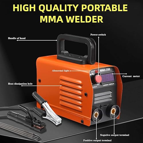 Miniatura 3 de MMA250 Máquina Soldadora de Electrodo Mini Máquina de Soldadura Doméstica, Máquina de Soldadura con Inversor IGBT, Control Cooperativo, Protección