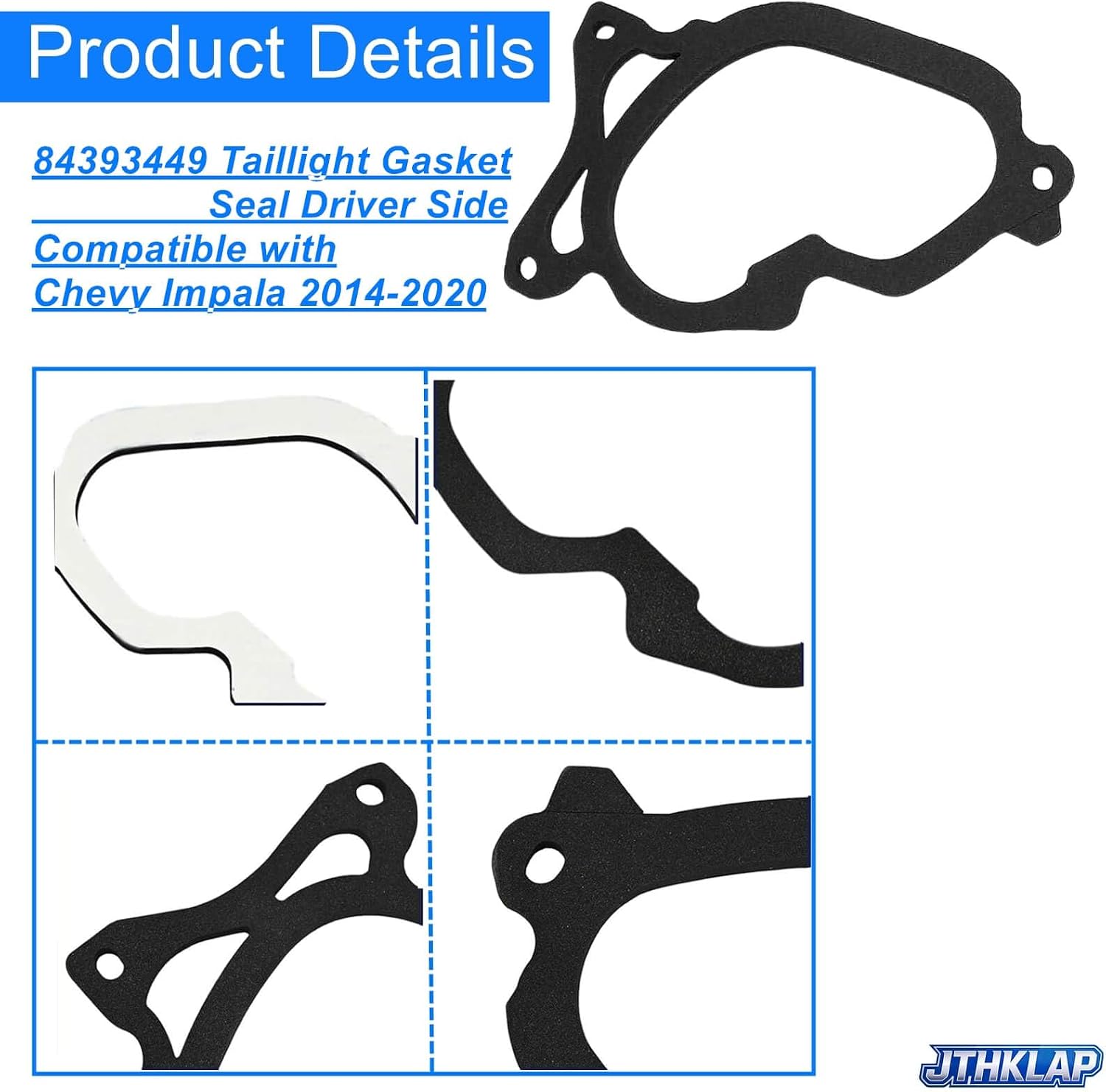 Taillight Gasket Seal Driver Side Compatible with Chevy Impala 2014-2020, Rear Brake Light Seal Kit, Replace 84393449