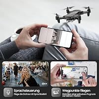 DEERC D20 Összecsukható Drón HD Kamerával, FPV Élő Közvetítéssel, Gesztus Vezérléssel, Hosszú Repülési Idővel, Gyerekeknek 3