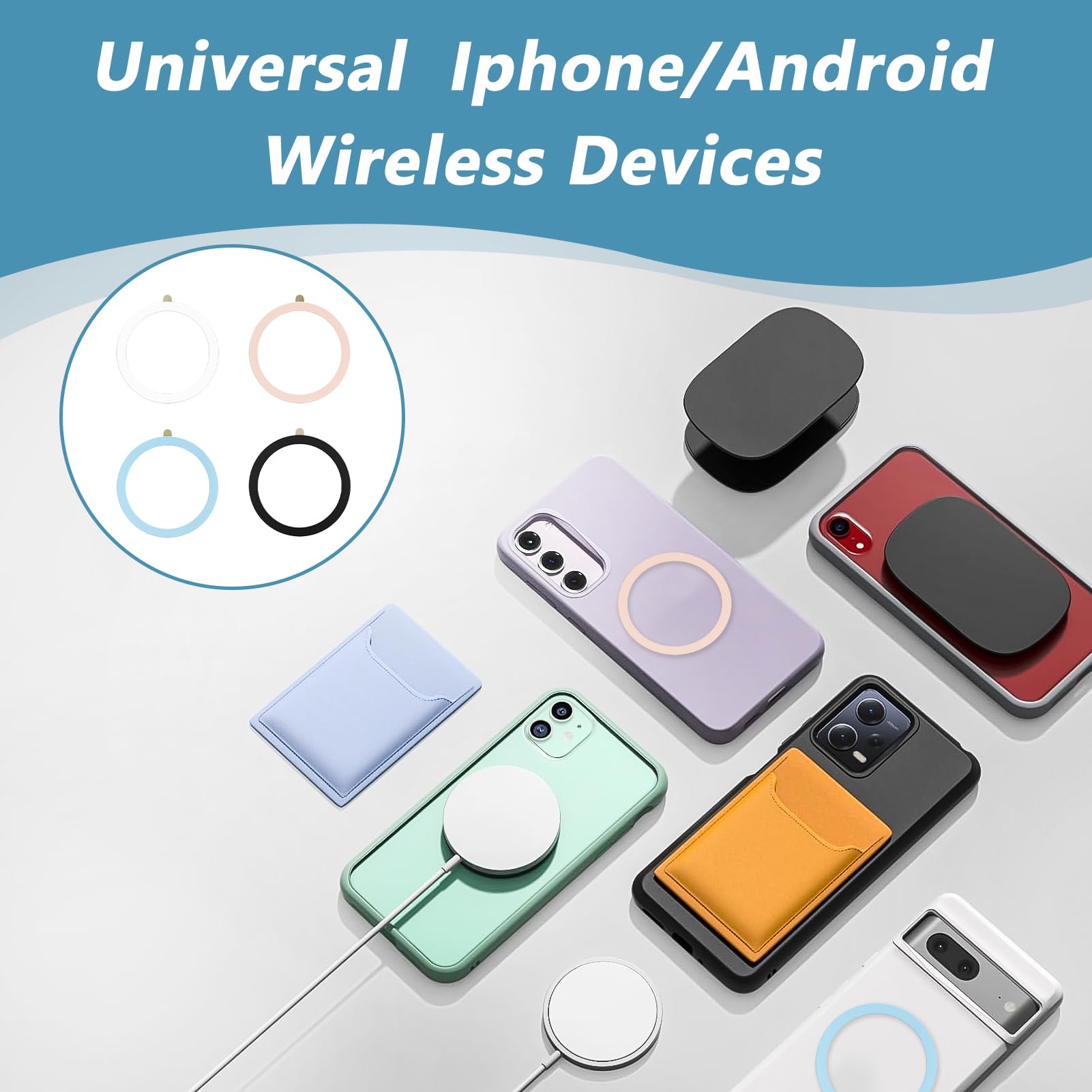 Magnetico Caricatore Wireless per iPhone, 15W Rapida Ricarica Senza Fili Compatibile con iPhone 16 15 14 13 12 11 Pro Max Mini Series, per AirPods 2/3/Pro, Caricabatterie a induzione Wireless Charger