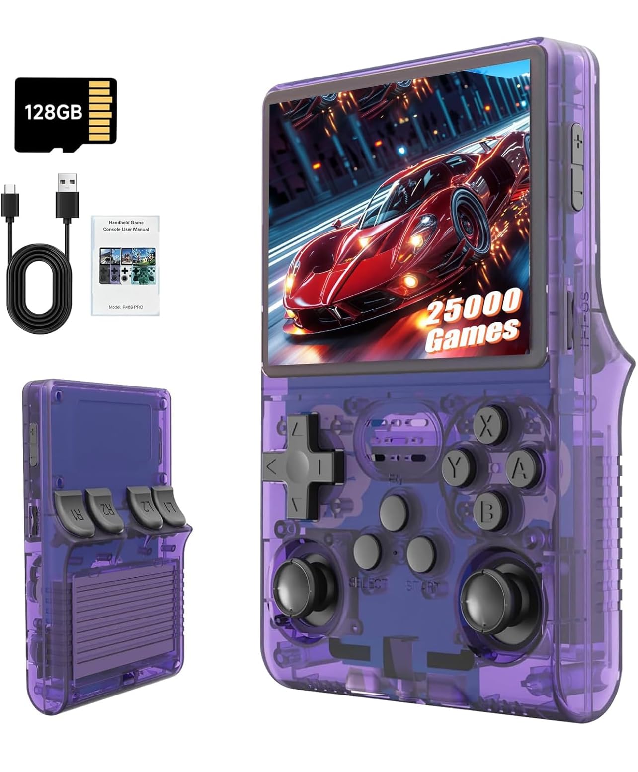 R36S - Consola De Juegos De Mano Retro, Pantalla IPS De 3.5 Pulgadas, 128G, Más De 40000 Juegos Dispositivo De Juegos Portatil Para Ninos Y R36S - Consola De Juegos De Mano Retro, Pantalla IPS De 3.5 Pulgadas, 128G, Más De 40000 Juegos Dispositivo De Juegos Portatil Para Ninos Y