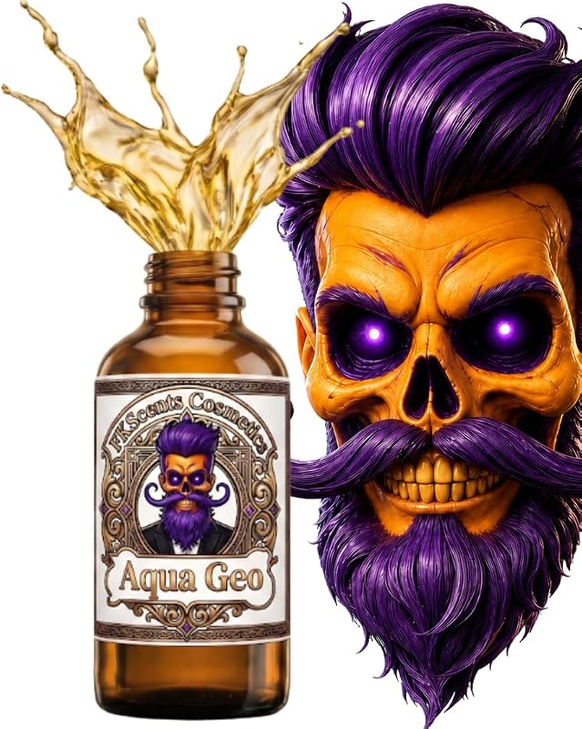 Óleo para barba Frank SCENTS Aqua Geo com fragrância, 30 mL