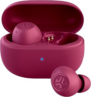 JLab Go Pop ANC True Wireless Earbuds Fuchsia - Noise Cancelling, 24+ Hr Battery, 10mm Drivers, App EQ, Compact Case