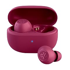 JLab Go Pop ANC True Wireless Earbuds Charging Case Fuchsia Active Noise Cancelling 10mm Drivers Dual Connect Customize