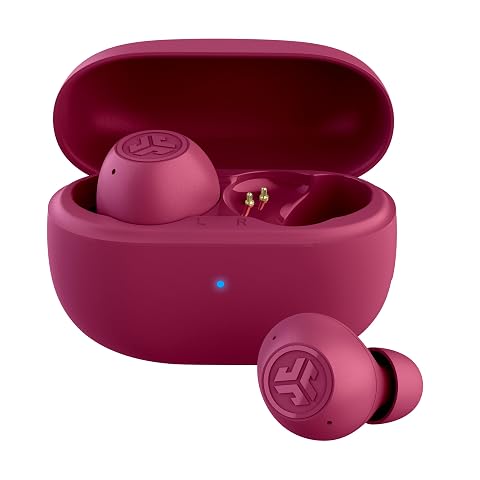 JLab Go Pop ANC True Wireless Earbuds Charging Case Fuchsia Active Noise Cancelling 10mm Drivers Dual Connect Customize