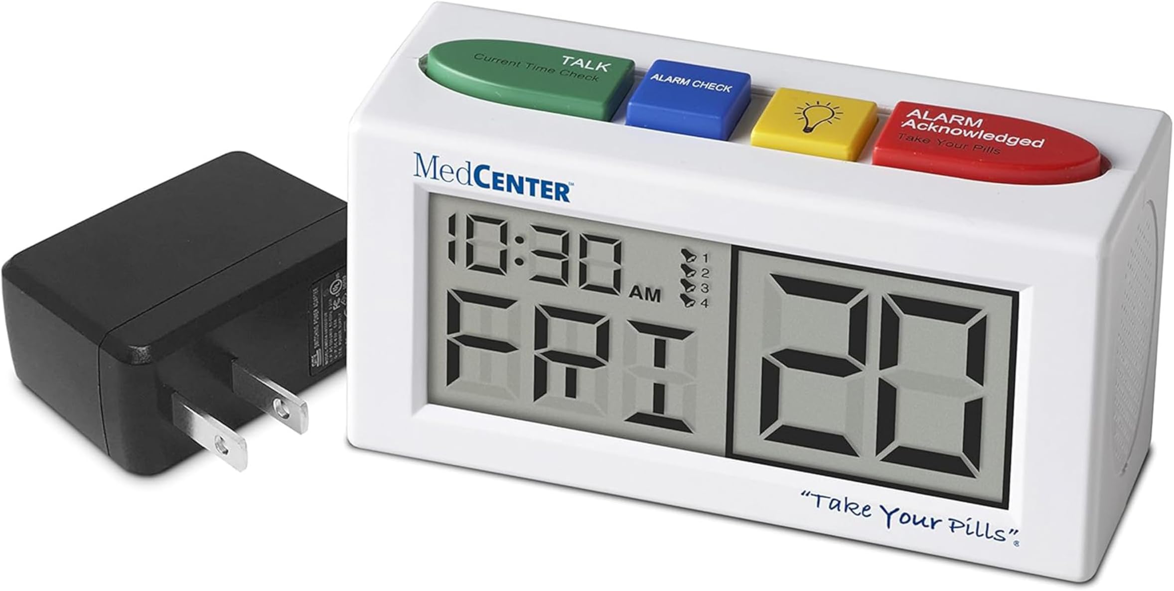 MEDCENTER Talking Alarm Clock for Medication & Senior Reminders