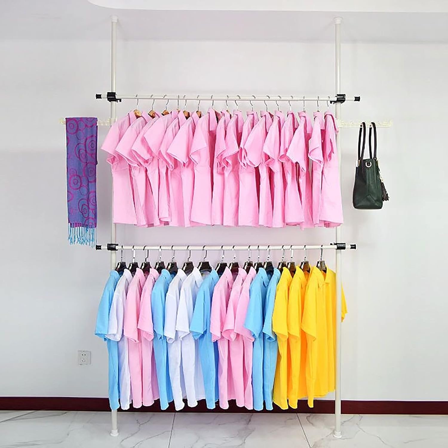 Clothes Airer/Indomitable Coat Rack/Bedroom Floor Hanger/Balcony Indoor Household Drying Rack (Size : 1.8m) (2.6m)