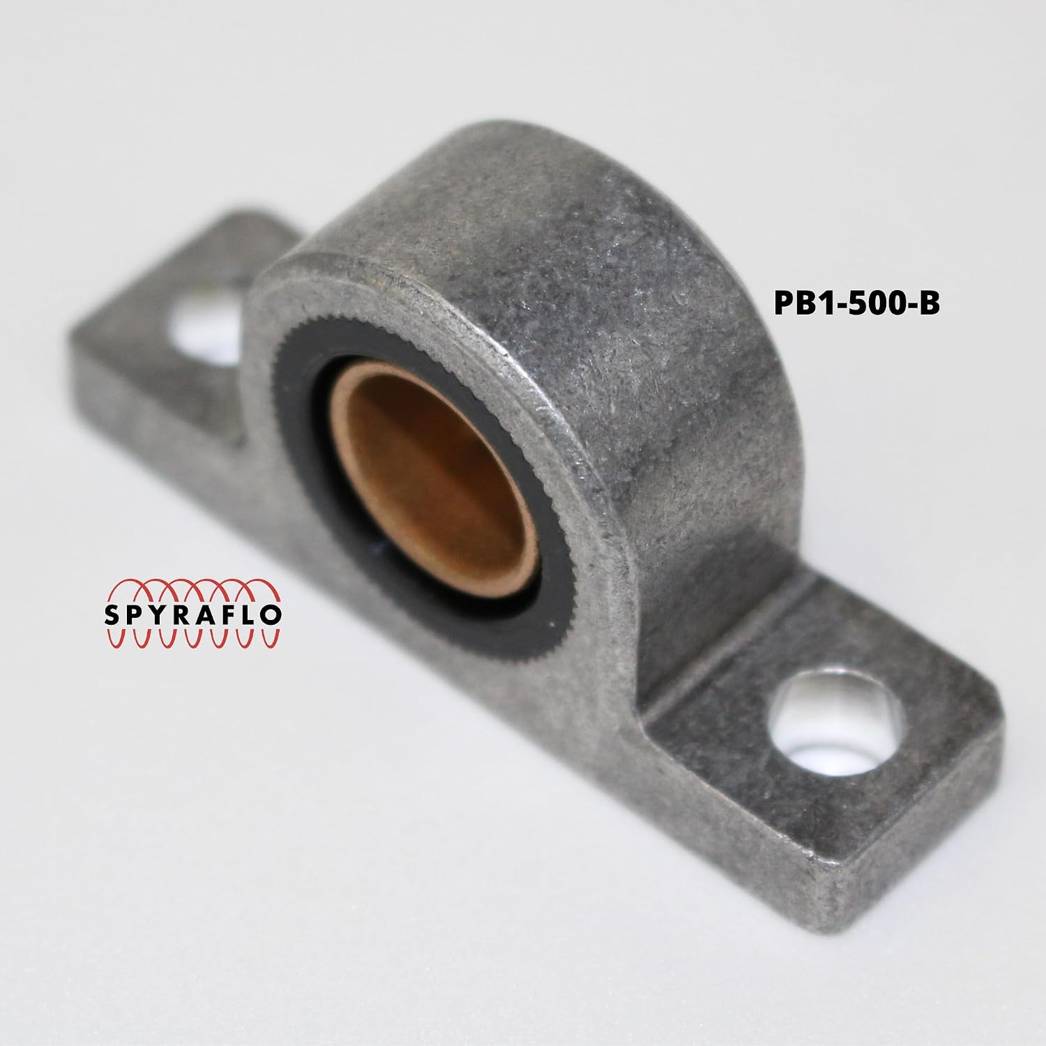 (2 Pack) - 1/2" 2-Bolt Aluminum Pillow Block Mount, SAE 840 Bronze Bearing, Self-Aligning