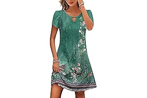 Summery Chic: Women's Casual A-Line Dress with Pockets