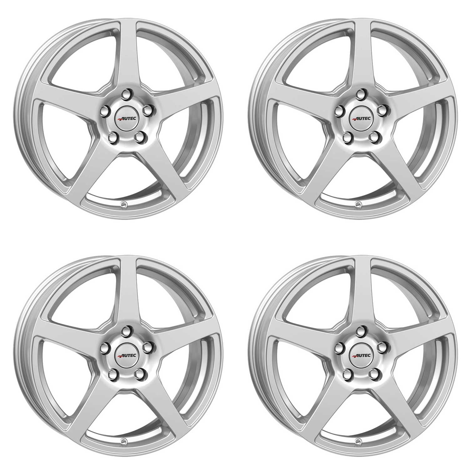 4x Llantas AUTEC VALEA 7.0x17 ET45 4x100 Brillantsilber