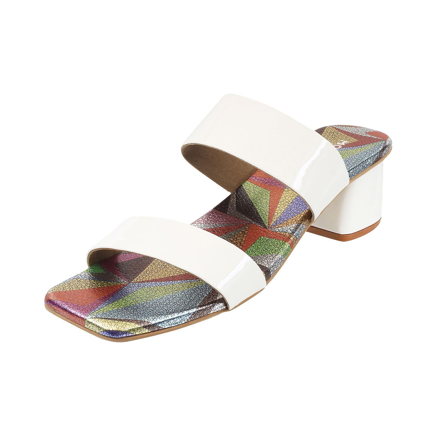 Mochi Women White Synthetic Leather Block Heel Fashion Sandal UK/7 EU/40 (41-135) (B0CG1QZL4S) Amazon Price History, Amazon Price Tracker