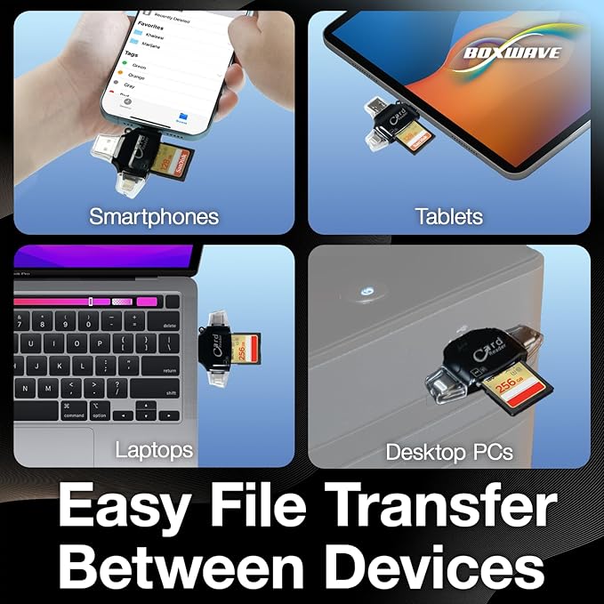 Lector de Tarjetas SD y microSD con USB-C, USB-A y Micro-USB miniatura 7